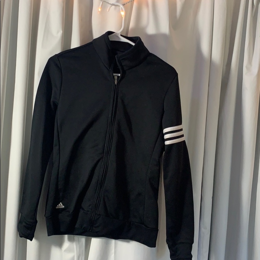 Black Adidas Zip up jacket